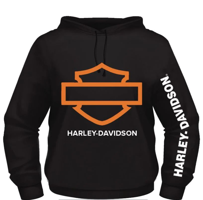 Harley davidson top orange hoodie