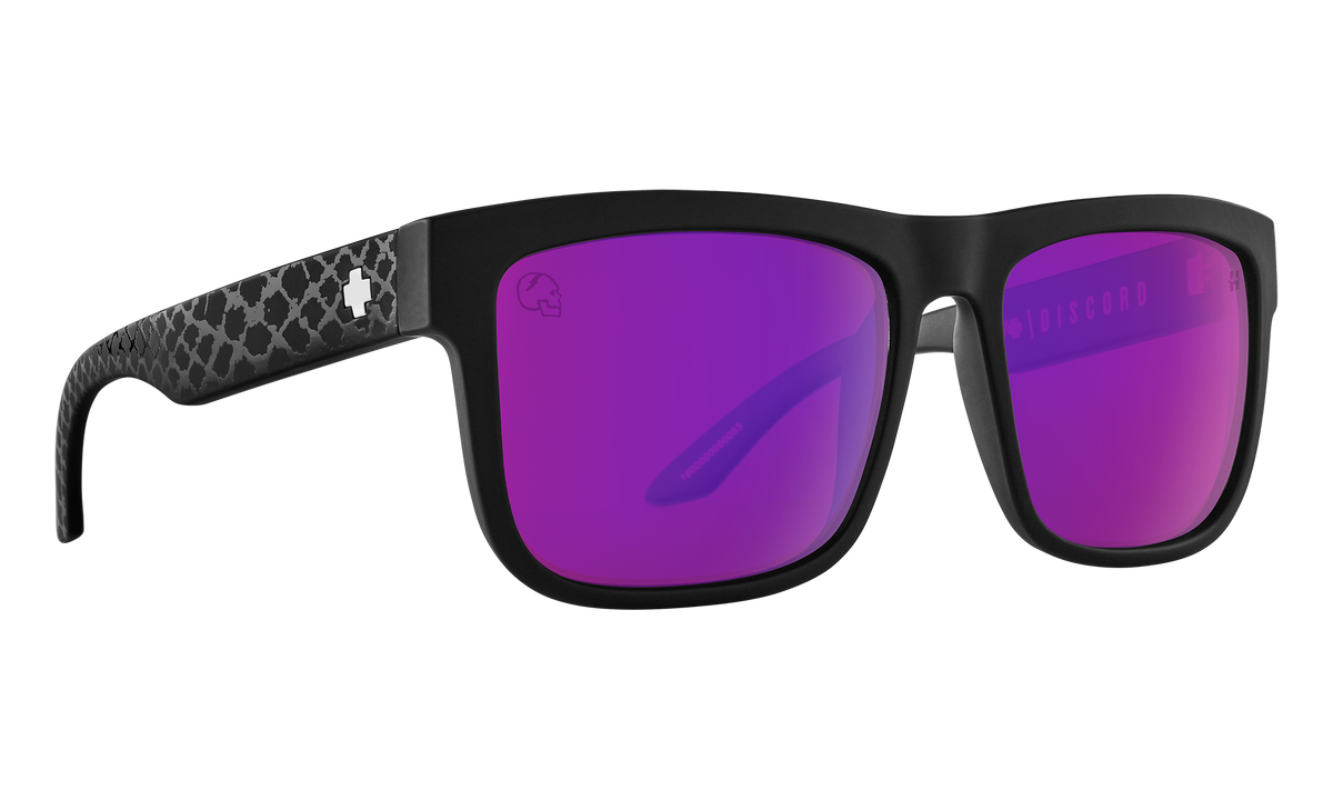 Discord Slayco Matte Black Viper Happy Bronze Purple Spectra Mirror Durham Harley Davidson