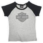 H-D® TODDLER GIRLS' B&S RAGLAN SHORT SLEEVE COLORBLOCK TEE