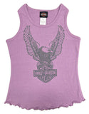 H-D® LITTLE GIRLS' EAGLE RIB SLEEVELESS TANK TOP - LAVENDER