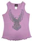 H-D® TODDLER GIRLS' EAGLE RIB SLEEVELESS TANK TOP - LAVENDER