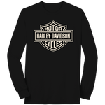 H-D B&S TRADITIONAL BLK L/S TEE