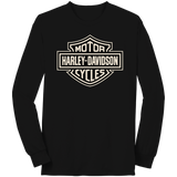 H-D B&S TRADITIONAL BLK L/S TEE