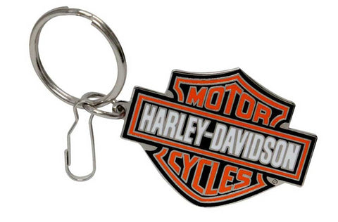 H-D® BAR & SHIELD LOGO ENAMEL KEY CHAIN, ORANGE LOGO