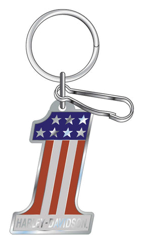 H-D Enamel Key Chain #1 Logo