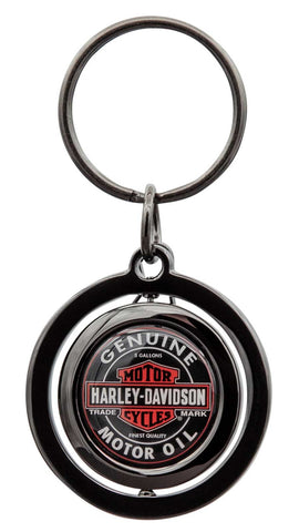 H-D® GENUINE MOTOR OIL VINTAGE LOGO SPINNER KEY CHAIN