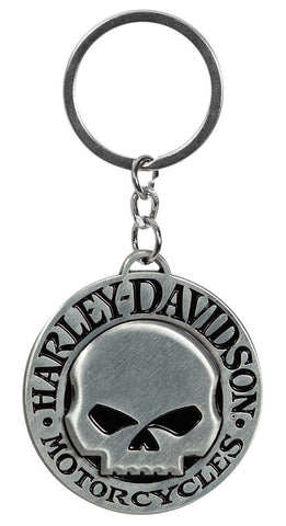 H-D® WILLIE G DOMED SKULL METAL KEY CHAIN