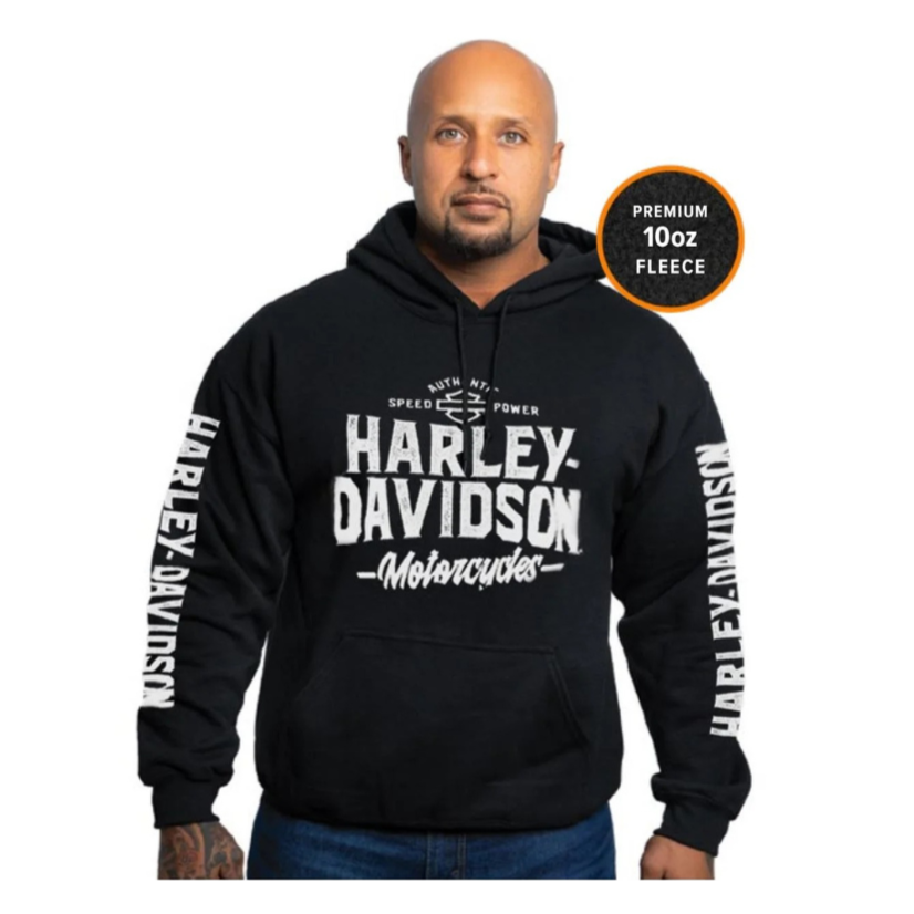Harley davidson fleece pullover discount