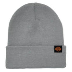 H-D® TAGGED WOVEN KNIT BEANIE - GRAY