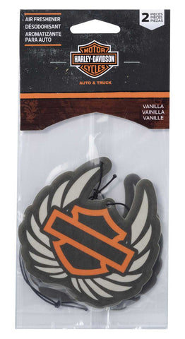 H-D® 2-PACK PAPER AIR FRESHENER, SILHOUETTE BAR & SHIELD WINGED LOGO