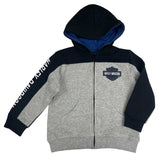 H-D® LITTLE BOYS' BAR & SHIELD COLORBLOCKED FLEECE ZIP-UP HOODIE