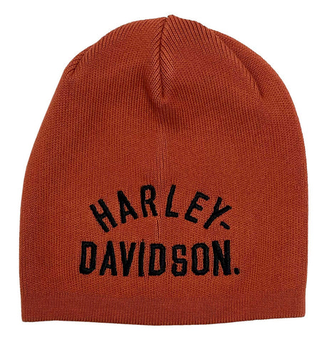 H-D® BOYS' ORANGE FINE GUAGE KNITTED BEANIE