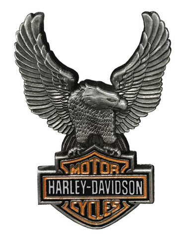 H-D® 1.5 IN. UP-WINGED EAGLE BAR & SHIELD PIN, ANTIQUE FINISH