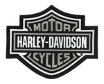 H-D® 9.25 IN. EMBROIDERED GRAY BAR & SHIELD LOGO EMBLEM SEW-ON PATCH