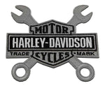 H-D® 4 IN. EMBROIDERED WRENCHES BAR & SHIELD LOGO EMBLEM SEW-ON PATCH