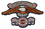 H-D® 6 IN. EMBROIDERED EAGLE FREEDOM MACHINE EMBLEM SEW-ON PATCH