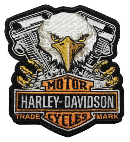 H-D® 5 IN. EMBROIDERED SNATCHED EAGLE EMBLEM SEW-ON PATCH