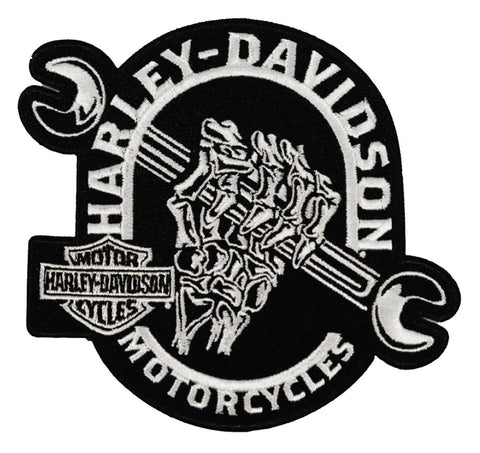 H-D® 4 IN. EMBROIDERED SPOOKY FINGERS EMBLEM SEW-ON PATCH