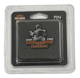 1.25" H-D Burnin' Rubber Stock pin