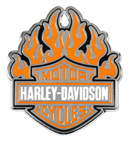 H-D® 1.25 IN. FIRE STARTER BAR & SHIELD METAL PIN, SILVER FINISH