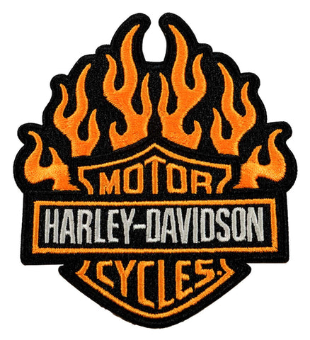 H-D® 4 IN. EMBROIDERED FIRE STARTER EMBLEM SEW-ON PATCH