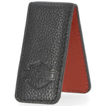 H-D® MEN'S B&S LEATHER MAGNETIC MONEY CLIP - SOLID BLACK