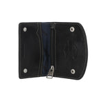 H-D® MEN'S SMOOTH GRAIN SNAP FLAP WALLET - BLACK