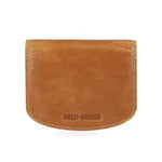 H-D® MEN'S SMOOTH GRAIN SNAP FLAP WALLET - COGNAC