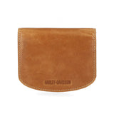 H-D® MEN'S SMOOTH GRAIN SNAP FLAP WALLET - COGNAC