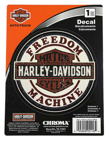 H-D® VINTAGE FREEDOM MACHINE DECAL - 6 X 8 IN.