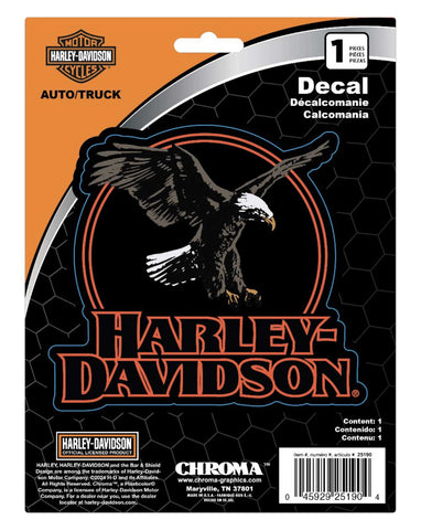 H-D® CIRCLE EAGLE H-D TEXT GRAPHIC VINYL DECAL - 6 X 8 IN.