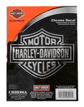 H-D® EMBOSSED BAR & SHIELD LOGO CHROME DECAL - 5.5 X 4.5 IN