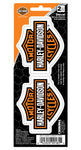 H-D® BAR & SHIELD LOGO SMALL DECAL SET - ORANGE - 3" X 8"