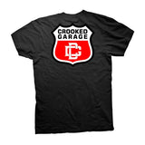 CROOKED GARAGE ICON TEE - BLACK