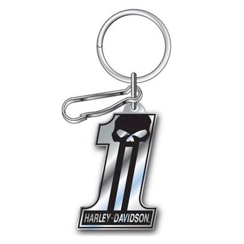 H-D® #1 DARK CUSTOM™ SKULL KEY CHAIN