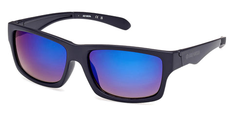 H-D® MEN'S 'MODERN' SUNGLASSES, MATTE BLUE FRAME W/ BLUE MIRROR LENSES