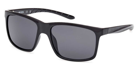 H-D® MEN'S SHINY BLACK SQUARE FRAMED SUNGLASSES, SMOKED LENSES