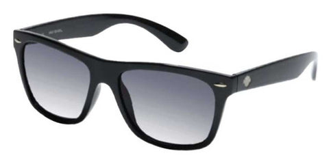 H-D® MEN'S SUNGLASSES, SHINY BLACK & SMOKED LENSES