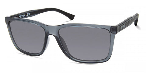 H-D® MEN'S SQUARE FRAME SUNGLASSES, SHINY GRAY FRAMES & SMOKED MIRROR LENSES