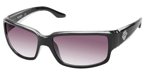 H-D® WOMEN'S BEJEWELED B&S SUNGLASSES, BLACK FRAME & SMOKE LENSES