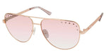 H-D® WOMEN'S TEARDROP AVIATOR SUNGLASSES, ROSE GOLD FRAME/MIRROR LENS