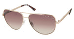 H-D® WOMEN'S TEARDROP AVIATOR SUNGLASSES, GOLD FRAMES/BROWN LENSES