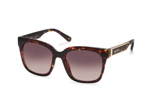 H-D® WOMEN'S FASHION SUNGLASSES TORTOISE FRAME & GRADIENT BROWN LENSES