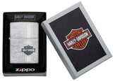 ZIPPO H-D BRUSHED CHROME LUSTRE B&S