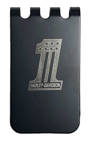 H-D® MEN'S #1 METAL MONEY CLIP/BOTTLE OPENER - MATTE BLACK FINISH