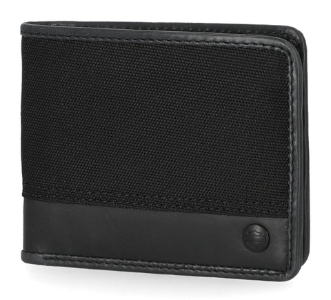 H-D® MEN'S CLASSIC CORDURA LEATHER TRIP DOUBLE BILLFOLD WALLET - BLACK