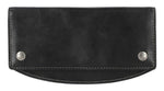 H-D® MEN'S SMOOTH GRAIN SNAP FLAP POCKET LONG BIKER WALLET - BLACK