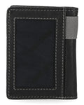 H-D® MEN'S GENUINE LEATHER WITH CALVARY CANVAS TRIM VERTICAL BILLFOLD