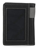 H-D® MEN'S GENUINE LEATHER WITH CALVARY CANVAS TRIM VERTICAL BILLFOLD