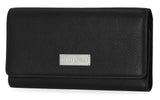 H-D® WOMEN'S CLASSIC LOGO GENUINE LEATHER CLUTCH WALLET - BLACK